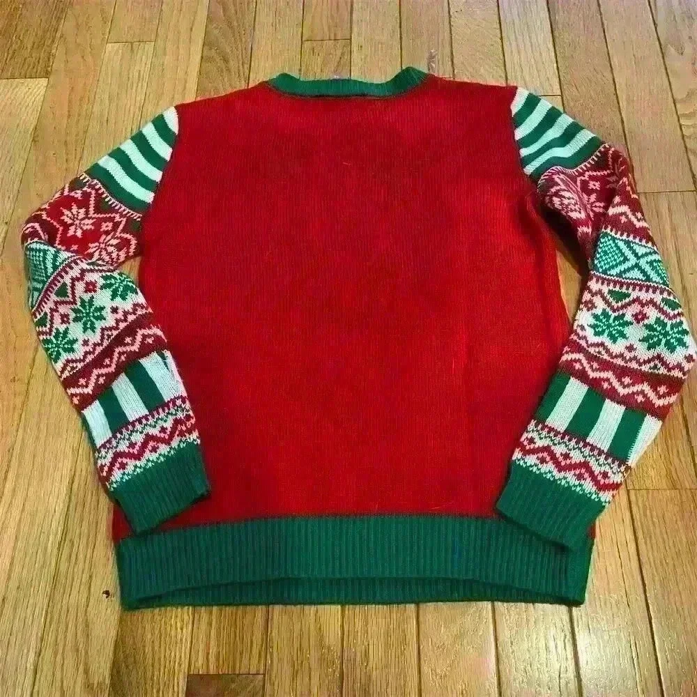 No Boundaries Women's Ugly Christmas Sweater S Reindeer Sequin Holiday - Picture 6 of 6